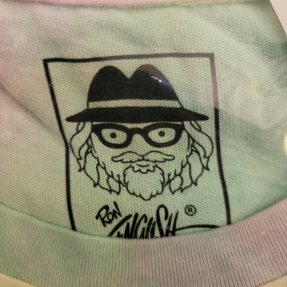 Ron English Pop-Aganda Grin Rainbow Tie Dye Smiley Face Tshirt XXL. T007 - Picture 2 of 5